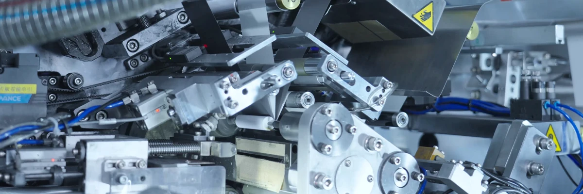 Automated cylindrical cell winding machine handling thin battery separators on a TOB New Energy turnkey line Automated cylindrical cell winding machine handling thin battery separators on a TOB New Energy turnkey line